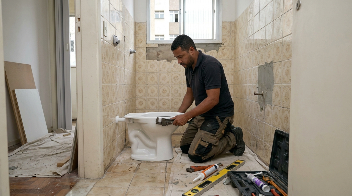 Reforço de vedação sanitária em Santa Maria-RS